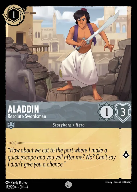 Aladdin — Resolute Swordsman Disney Lorcana card