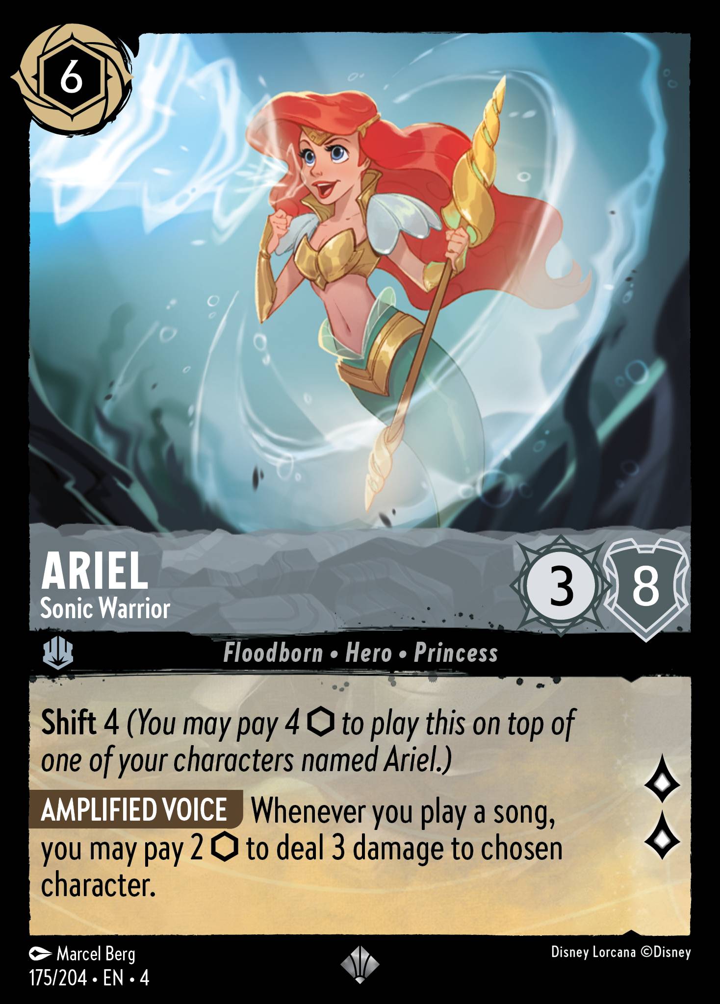 Ariel — Sonic Warrior Disney Lorcana card