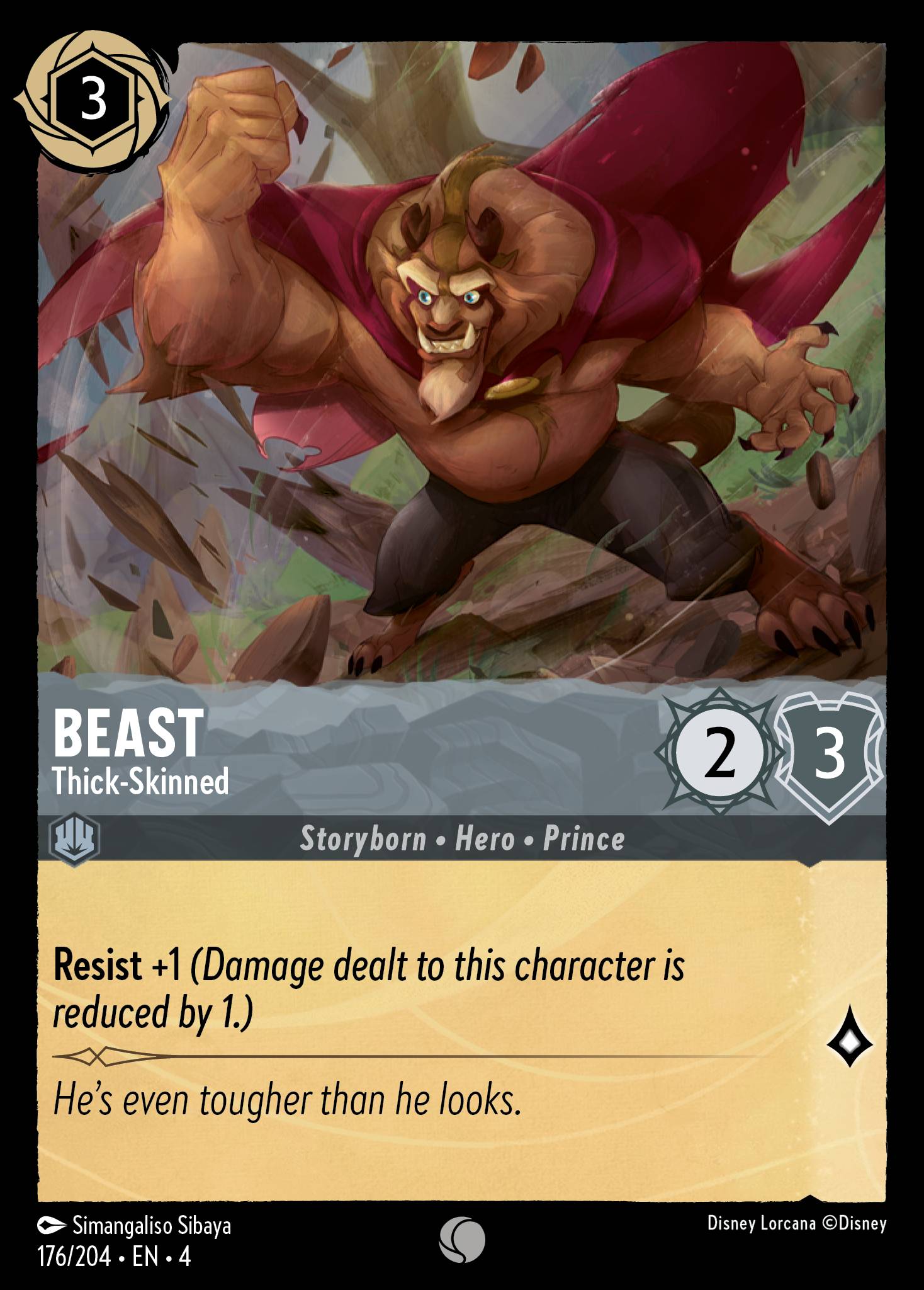 Beast — Thick-Skinned Disney Lorcana card