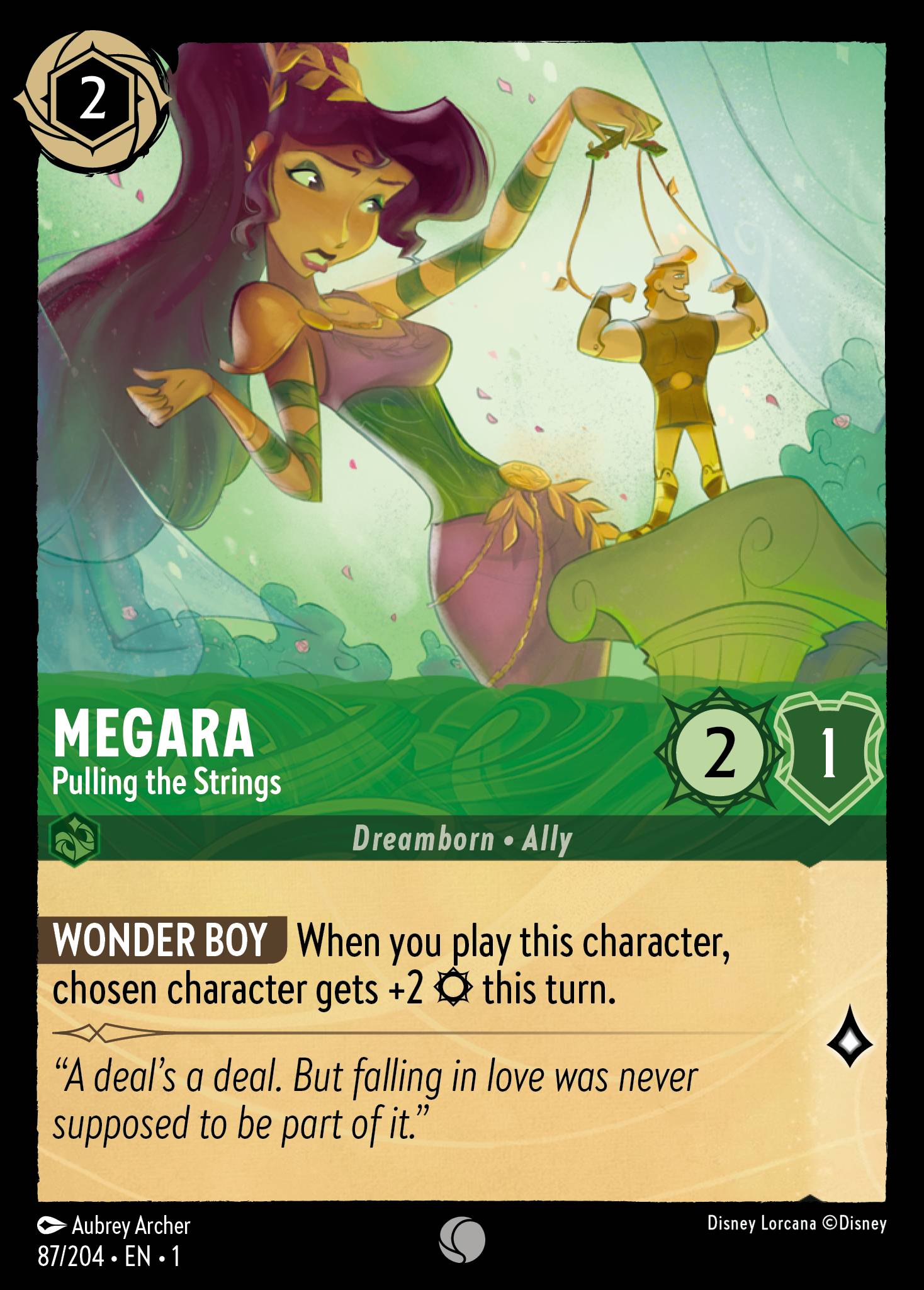 Megara — Pulling the Strings Disney Lorcana card