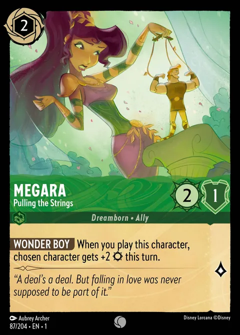Megara — Pulling the Strings Disney Lorcana card