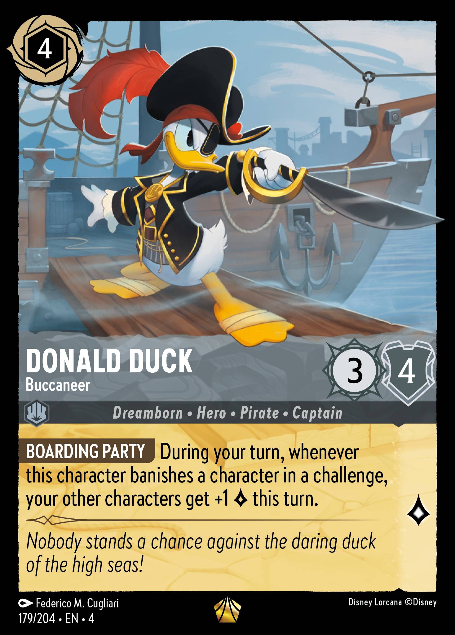 Donald Duck — Buccaneer Disney Lorcana card