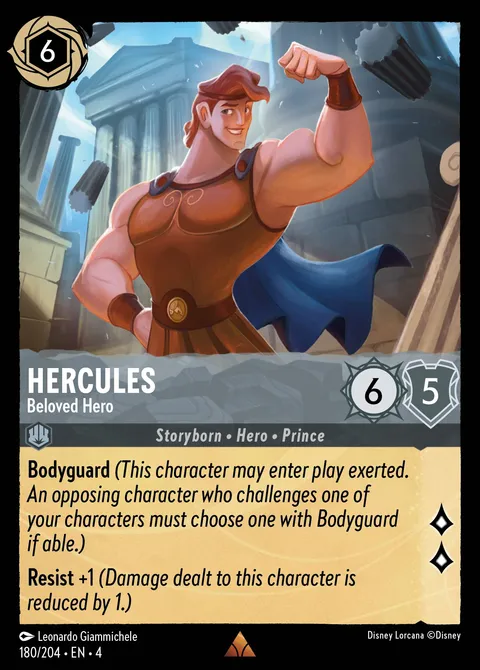 Hercules — Beloved Hero Disney Lorcana card