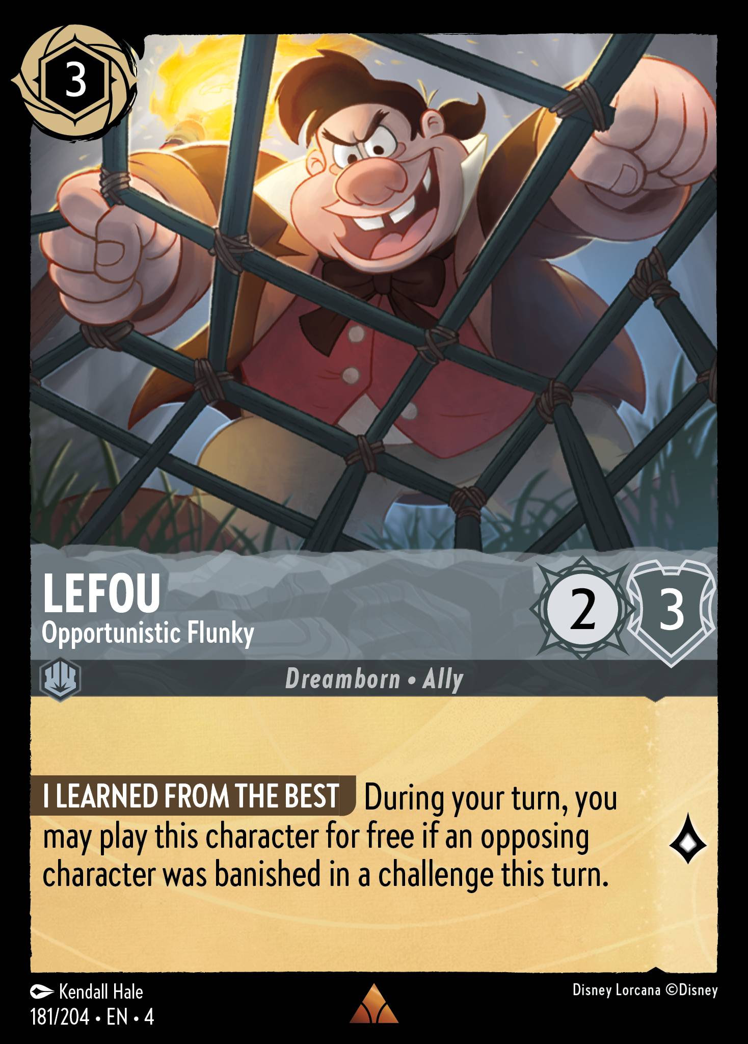 LeFou — Opportunistic Flunky Disney Lorcana card