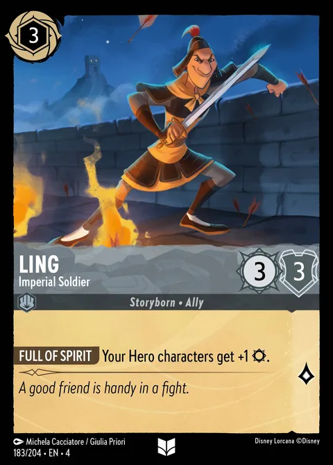 Ling — Imperial Soldier Disney Lorcana card