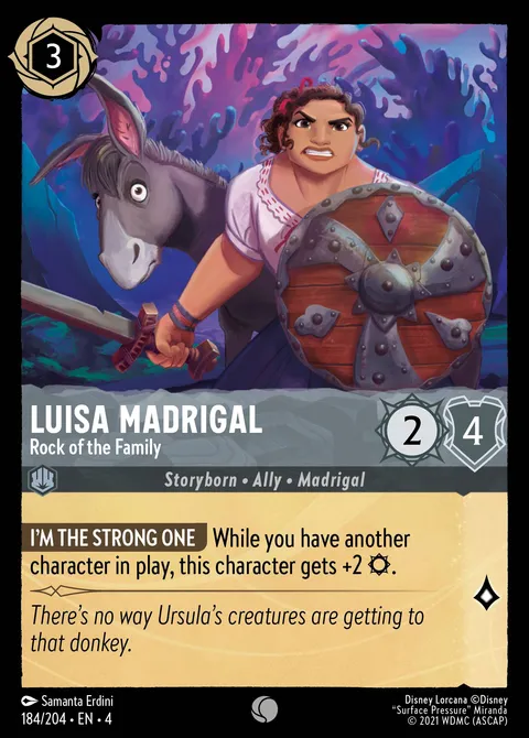 Luisa Madrigal — Rock of the Family Disney Lorcana card