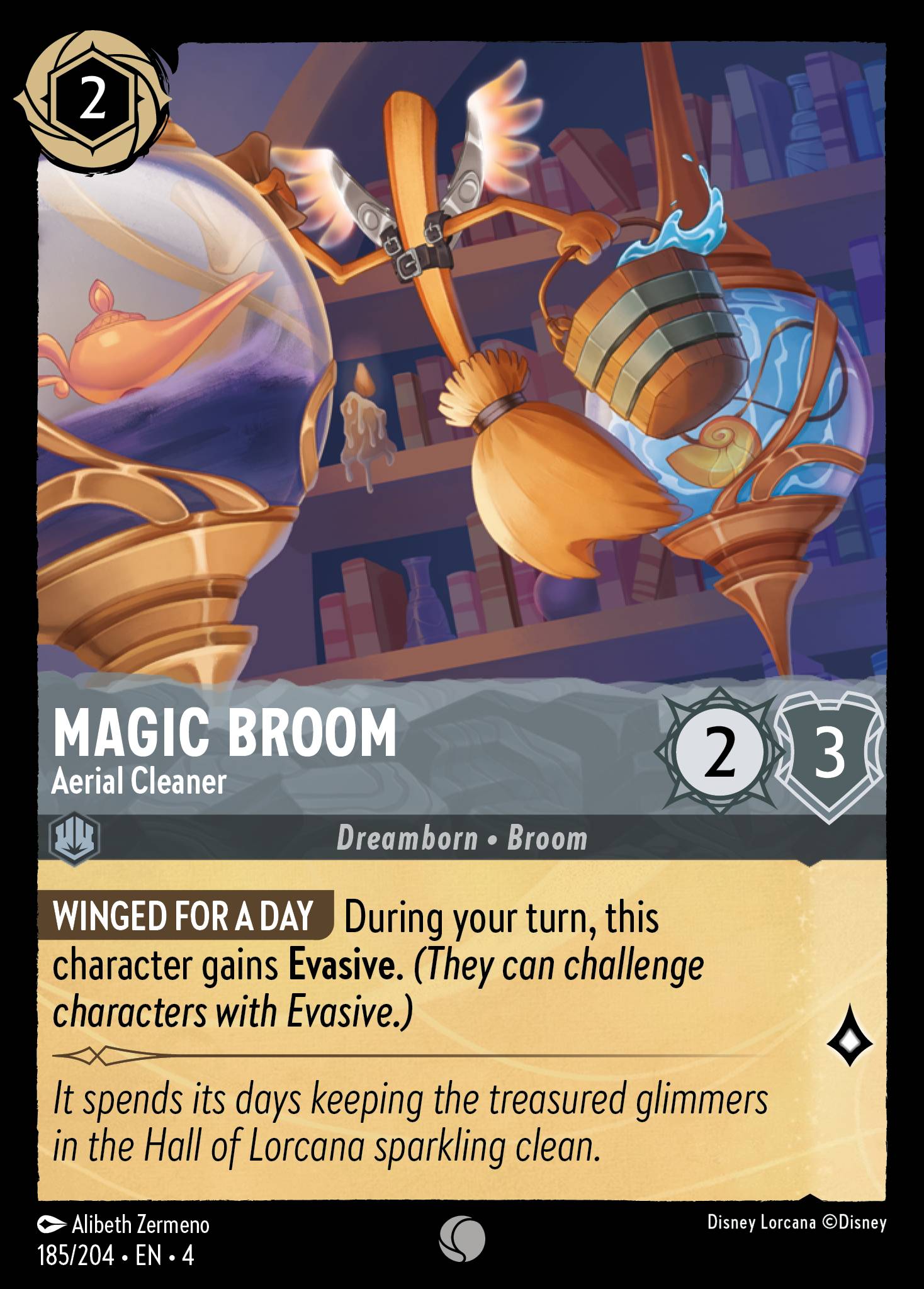 Magic Broom — Aerial Cleaner Disney Lorcana card