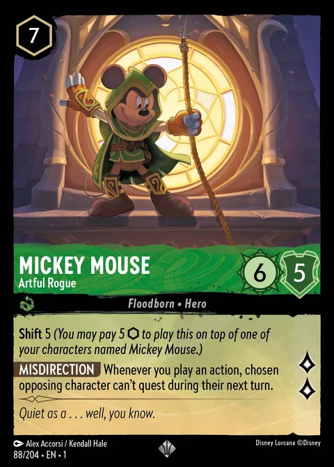 Mickey Mouse — Artful Rogue Disney Lorcana card