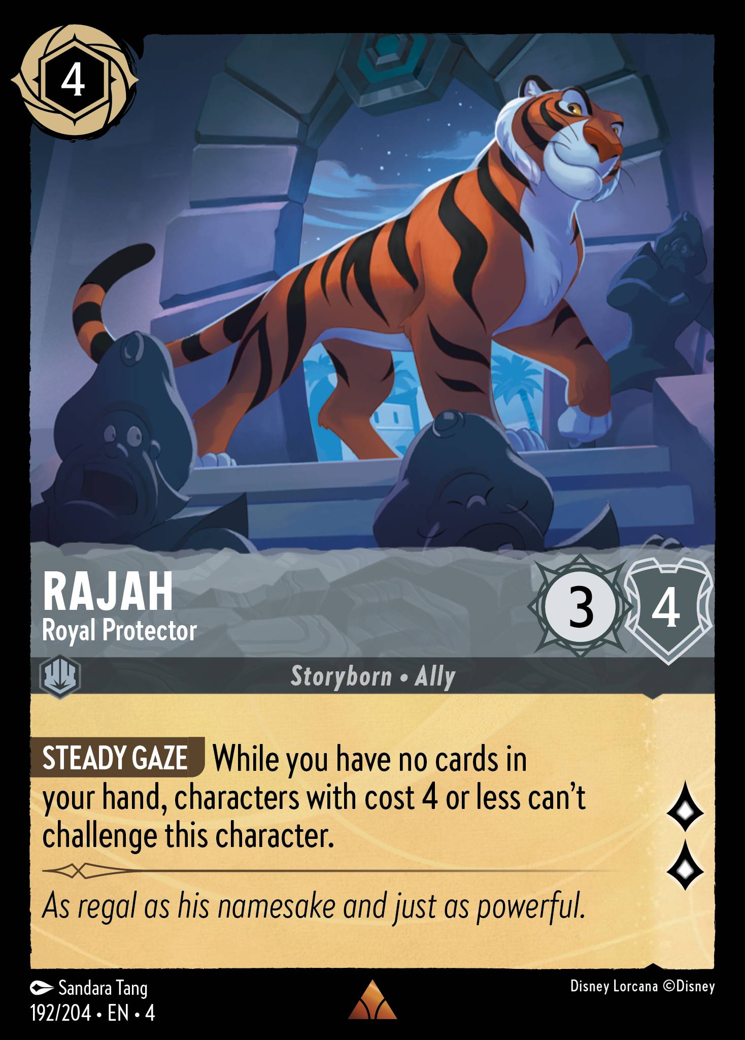 Rajah — Royal Protector Disney Lorcana card