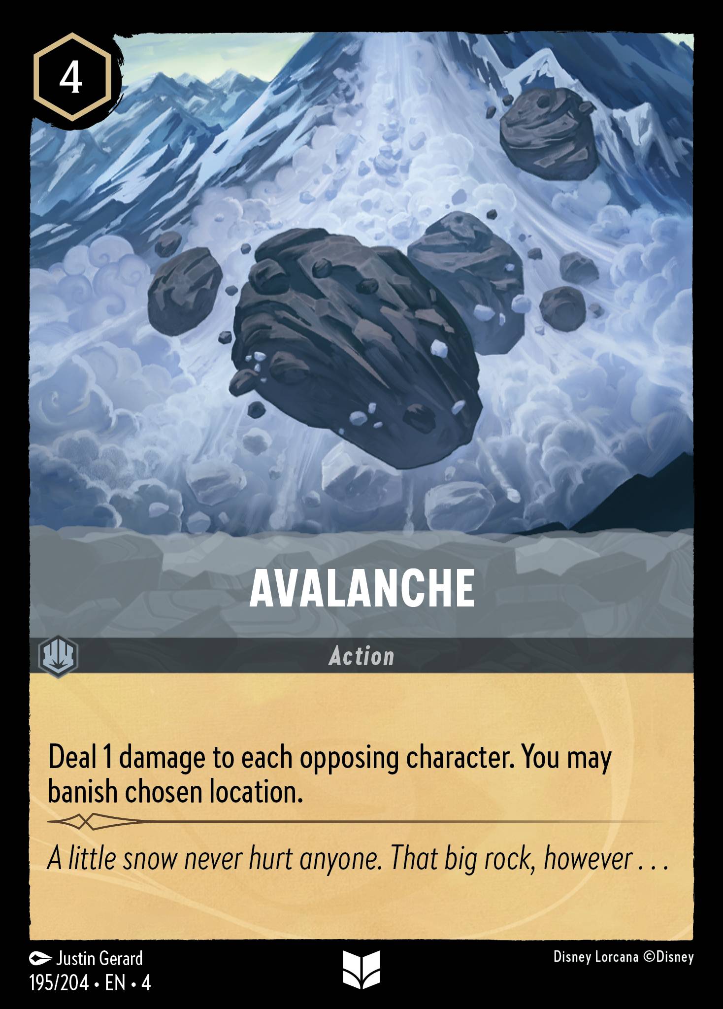 Avalanche Disney Lorcana card