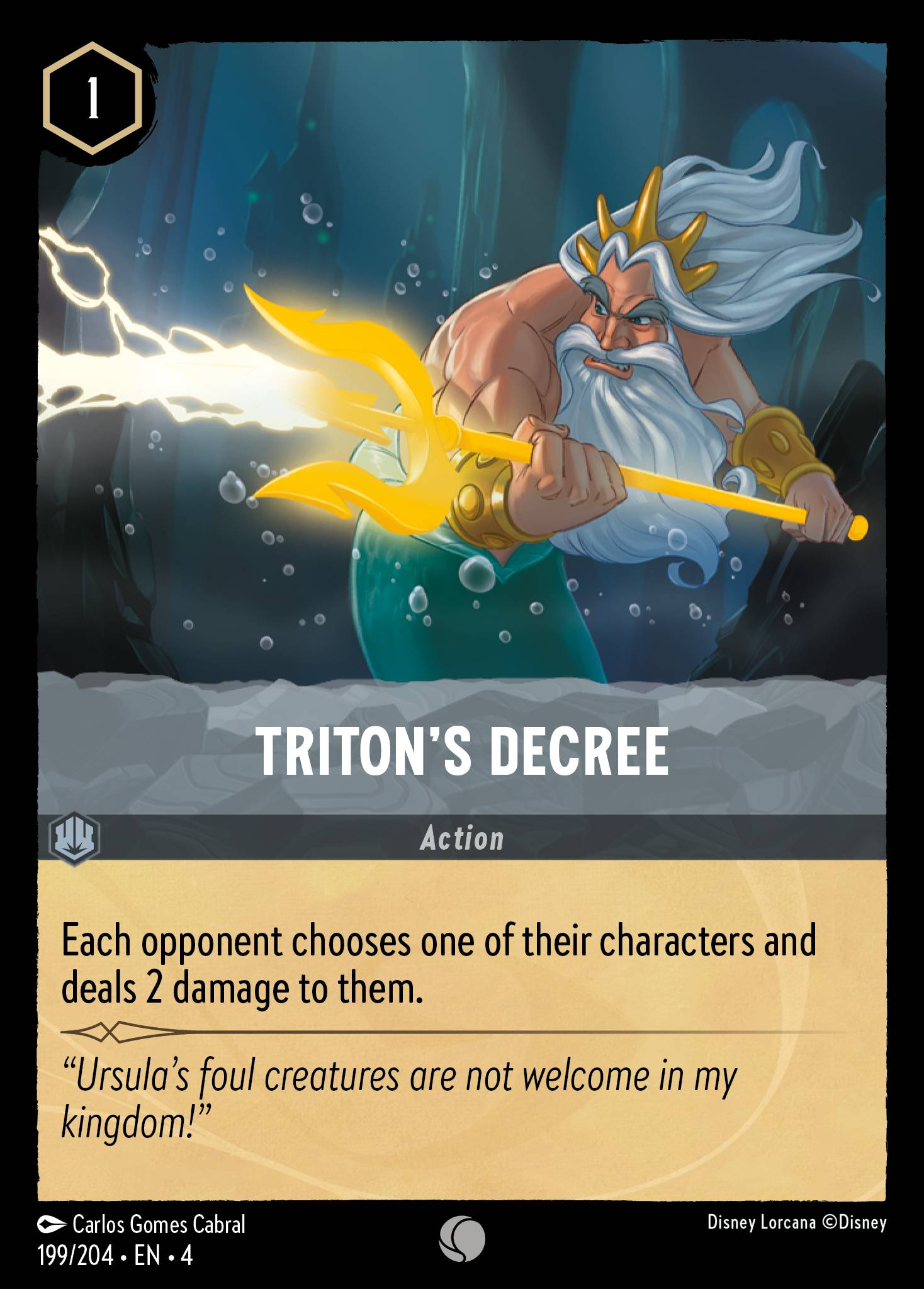 Triton's Decree Disney Lorcana card