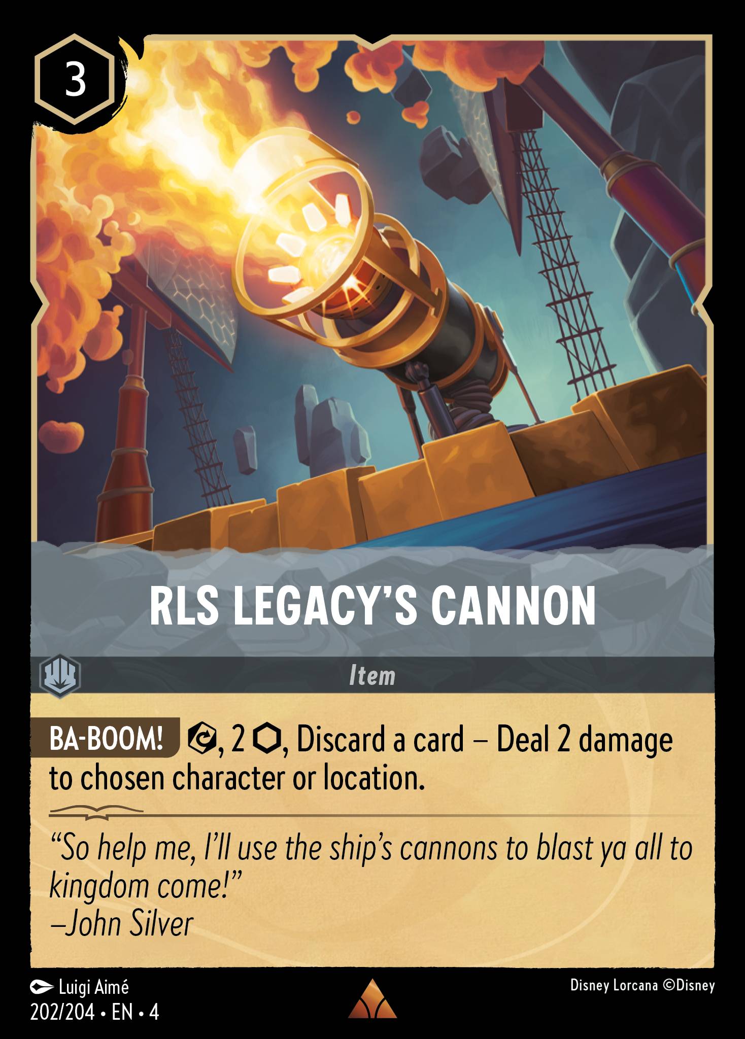 RLS Legacy's Cannon Disney Lorcana card