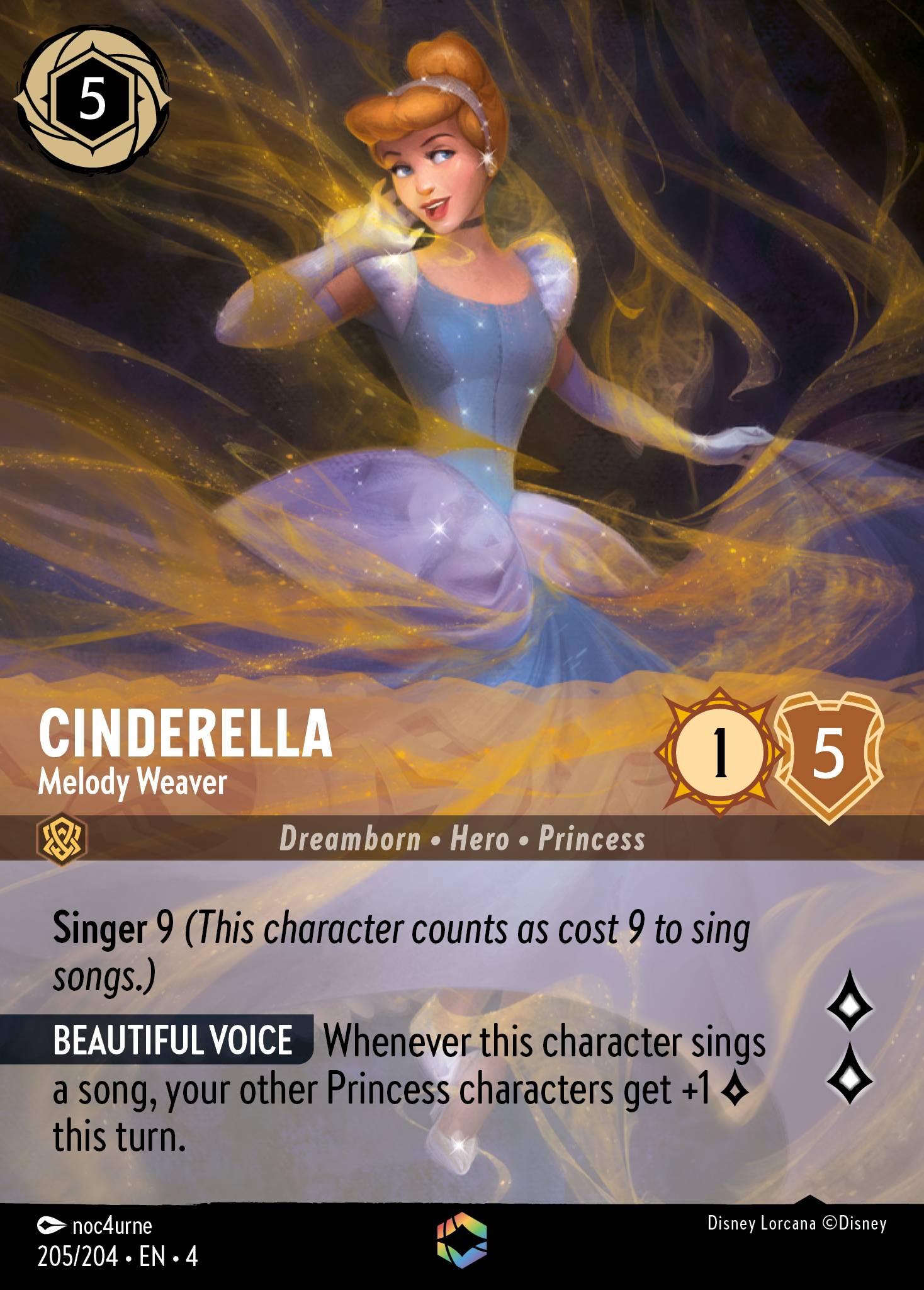 Cinderella — Melody Weaver Disney Lorcana card