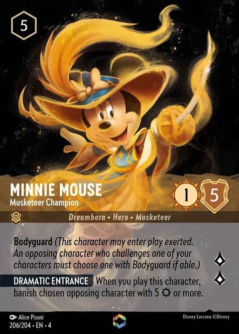 Minnie Mouse — Musketeer Champion Disney Lorcana card