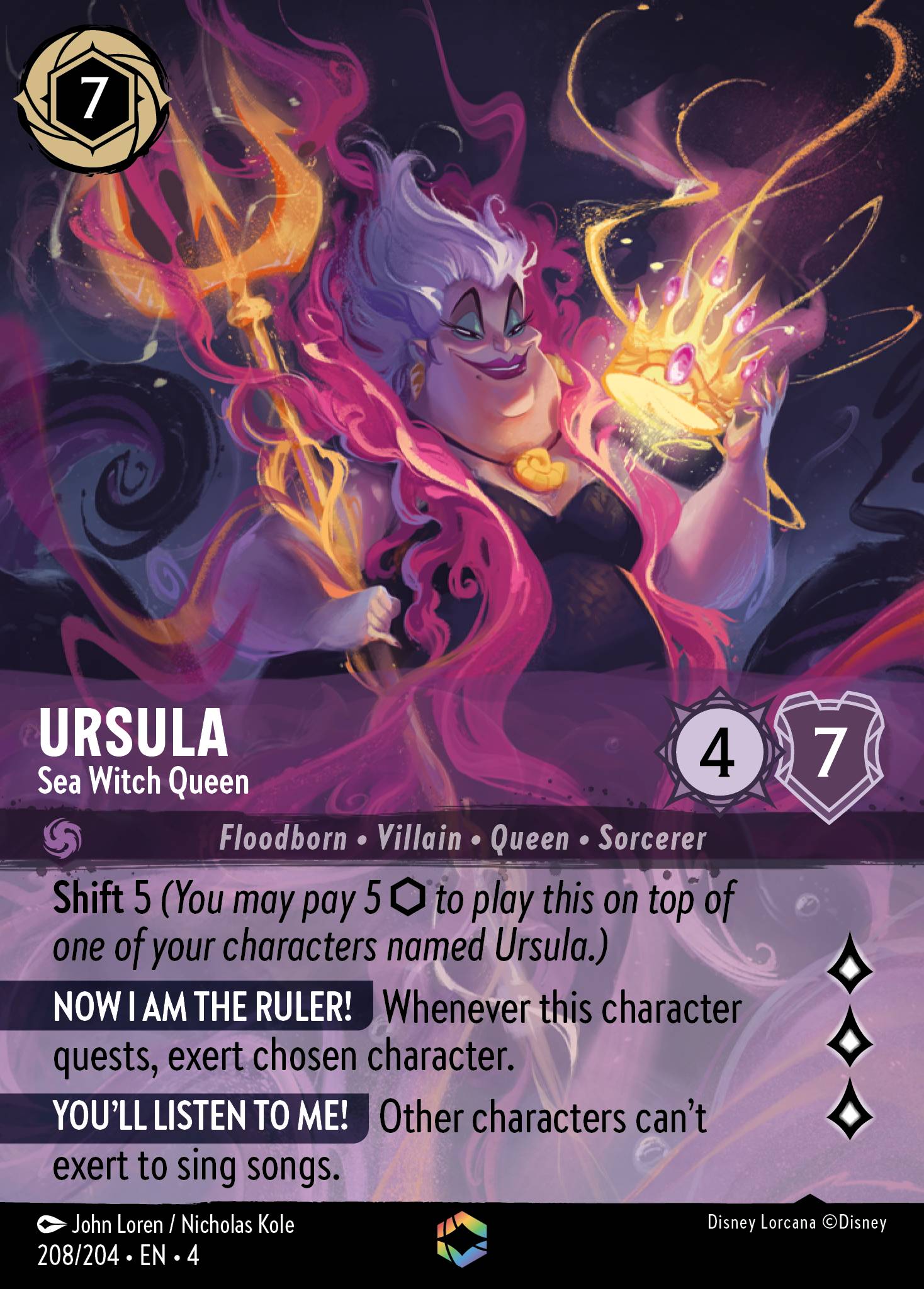 Ursula — Sea Witch Queen Disney Lorcana card