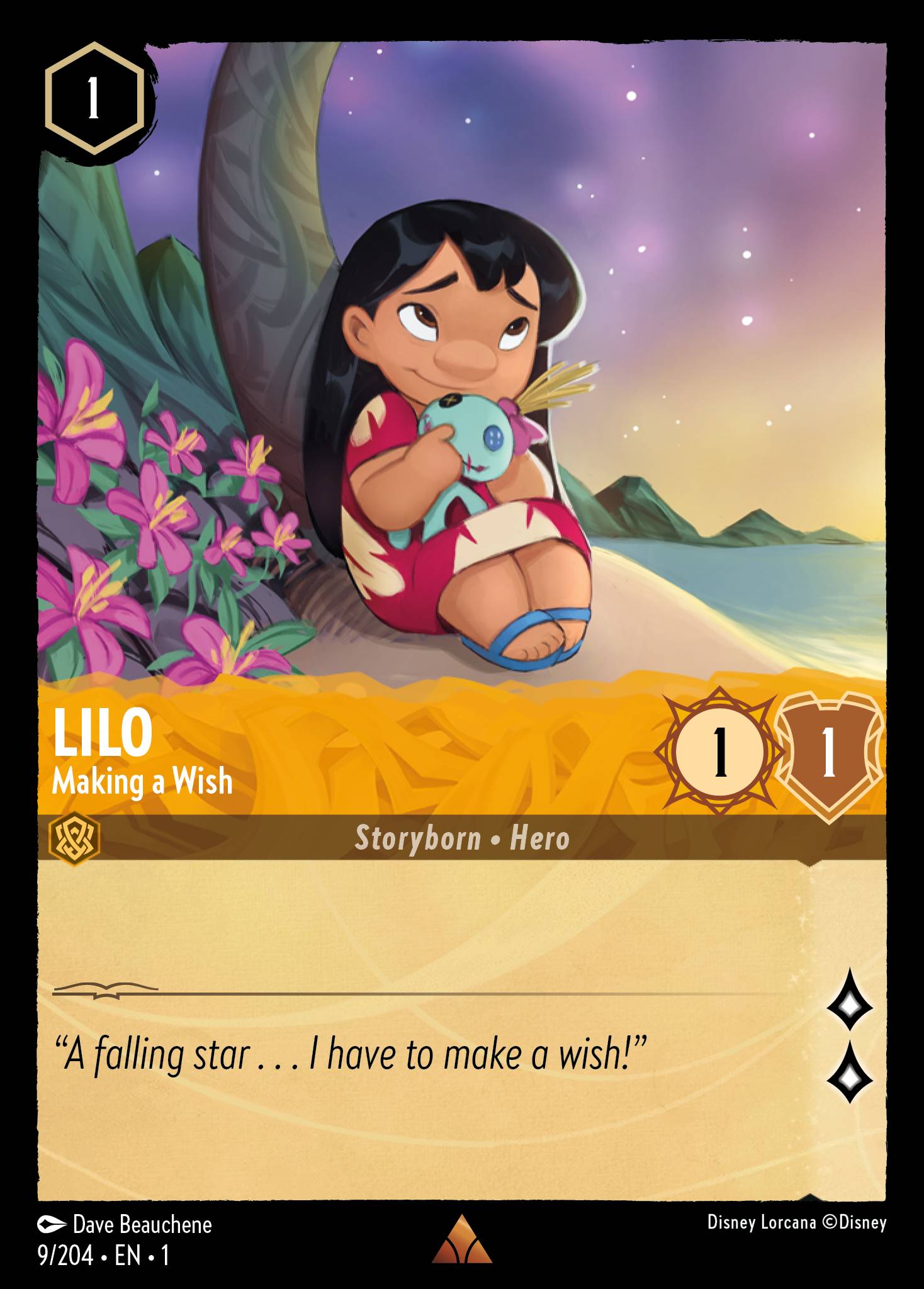 Lilo — Making a Wish Disney Lorcana card