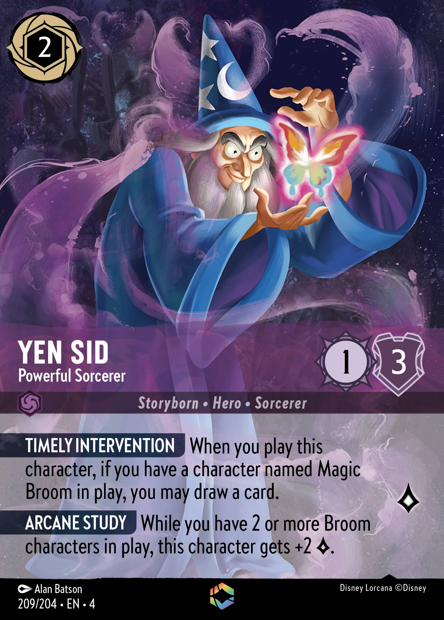 Yen Sid — Powerful Sorcerer Disney Lorcana card
