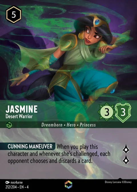 Jasmine — Desert Warrior Disney Lorcana card