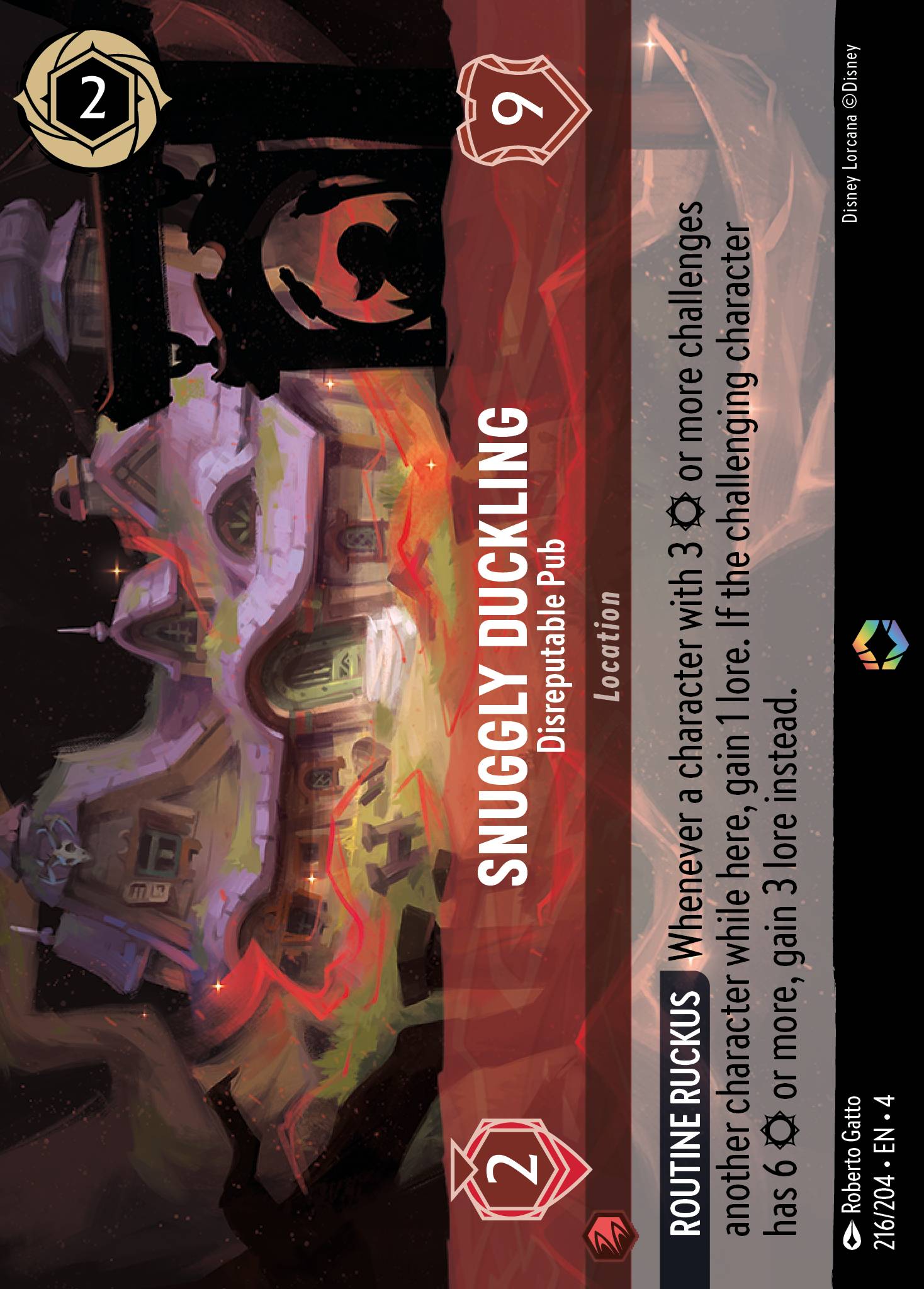 Snuggly Duckling — Disreputable Pub Disney Lorcana card