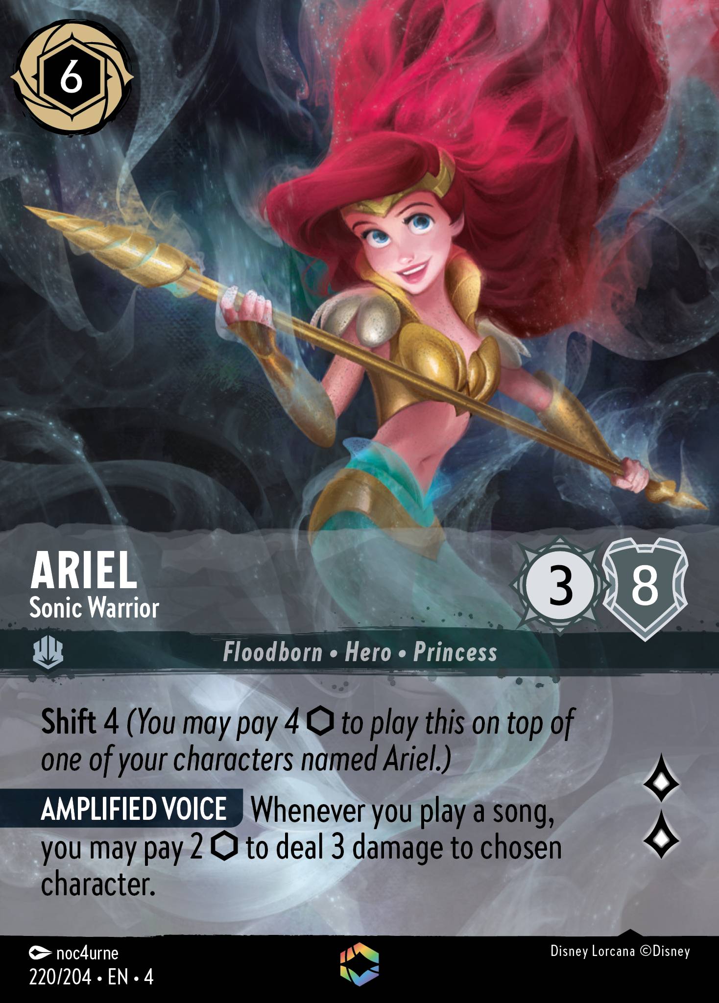 Ariel — Sonic Warrior Disney Lorcana card