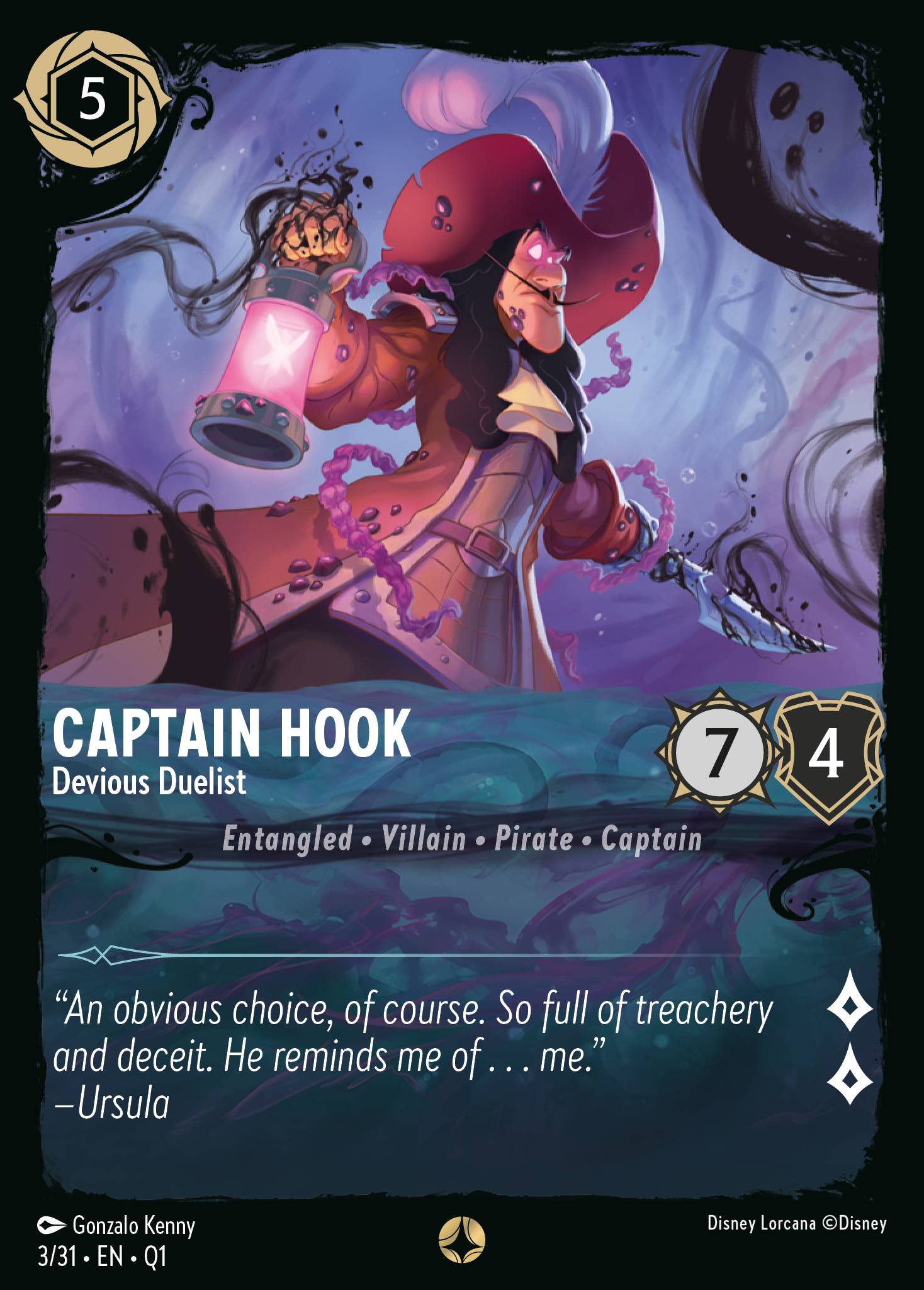 Captain Hook — Devious Duelist Disney Lorcana card