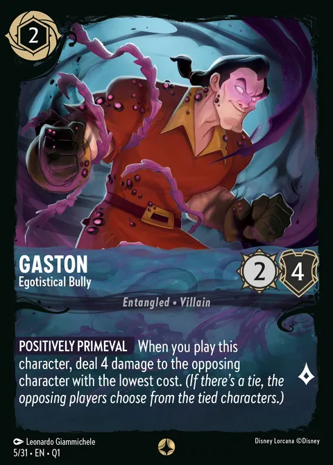 Gaston — Egotistical Bully Disney Lorcana card
