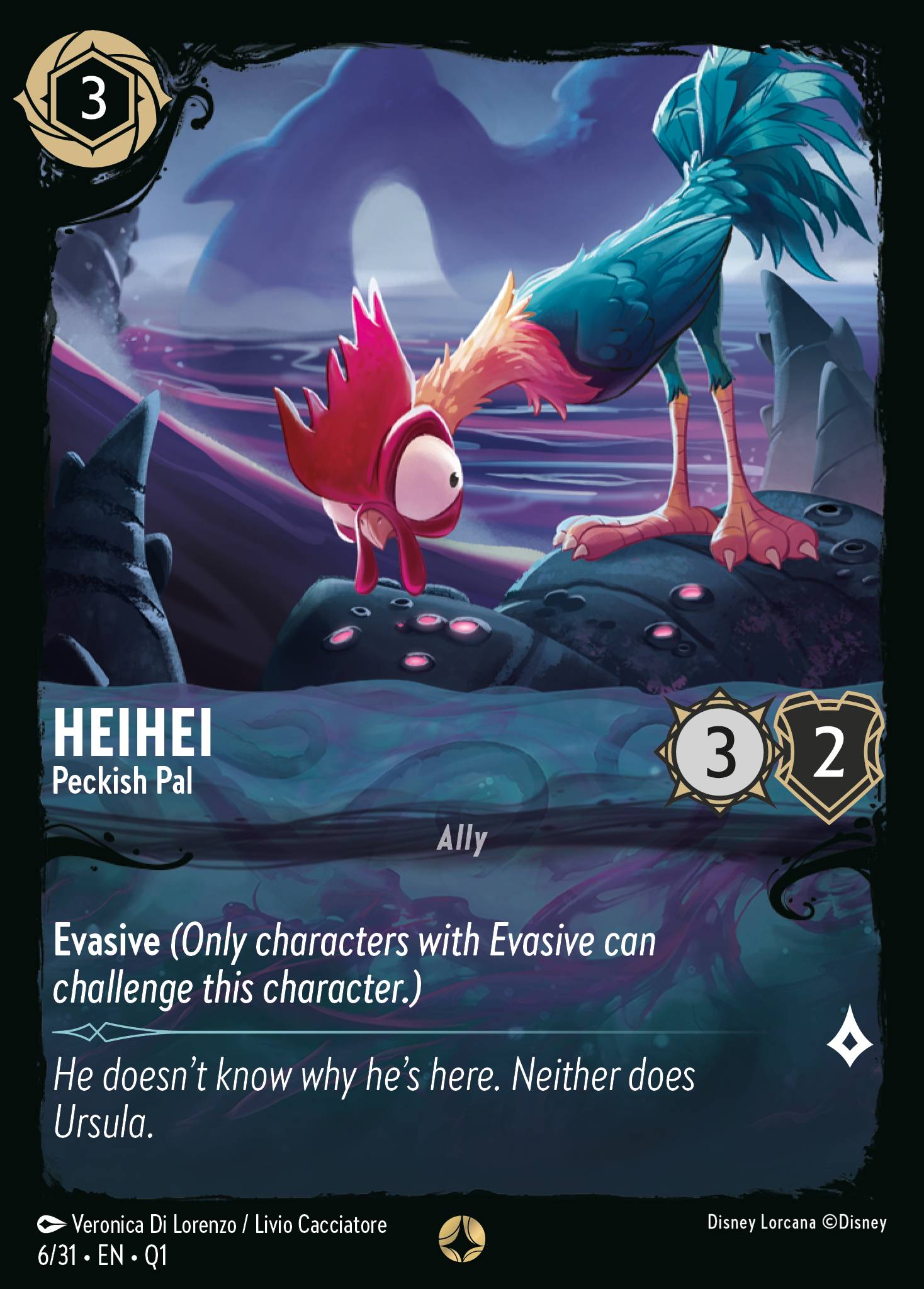 HeiHei — Peckish Pal Disney Lorcana card