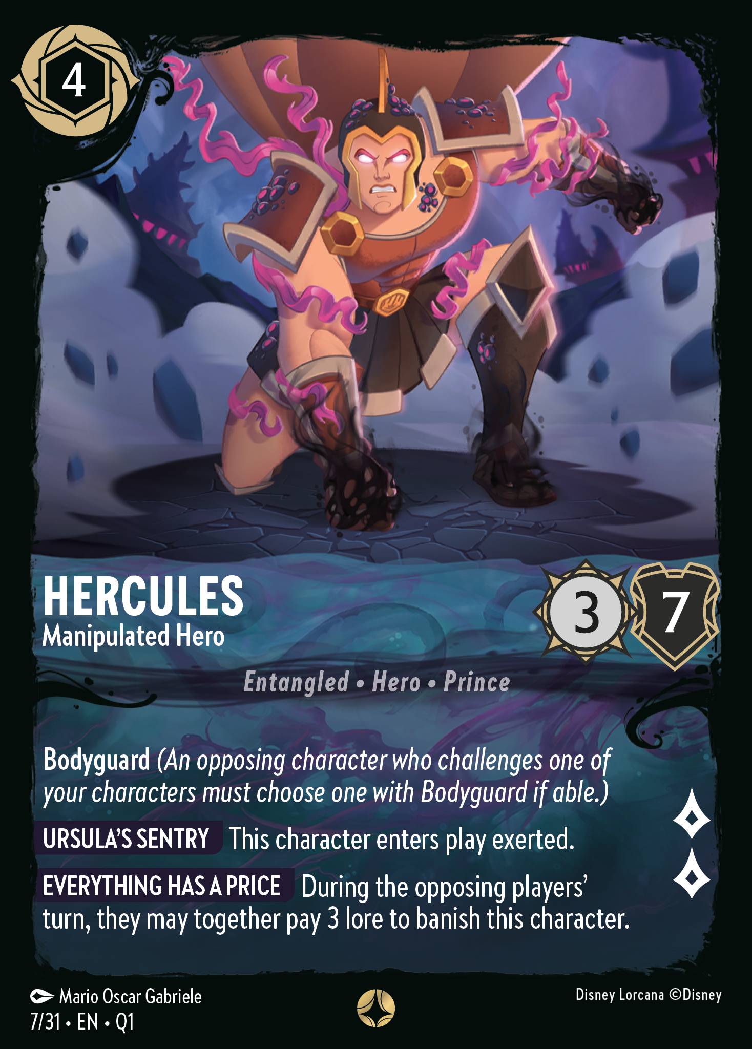 Hercules — Manipulated Hero Disney Lorcana card