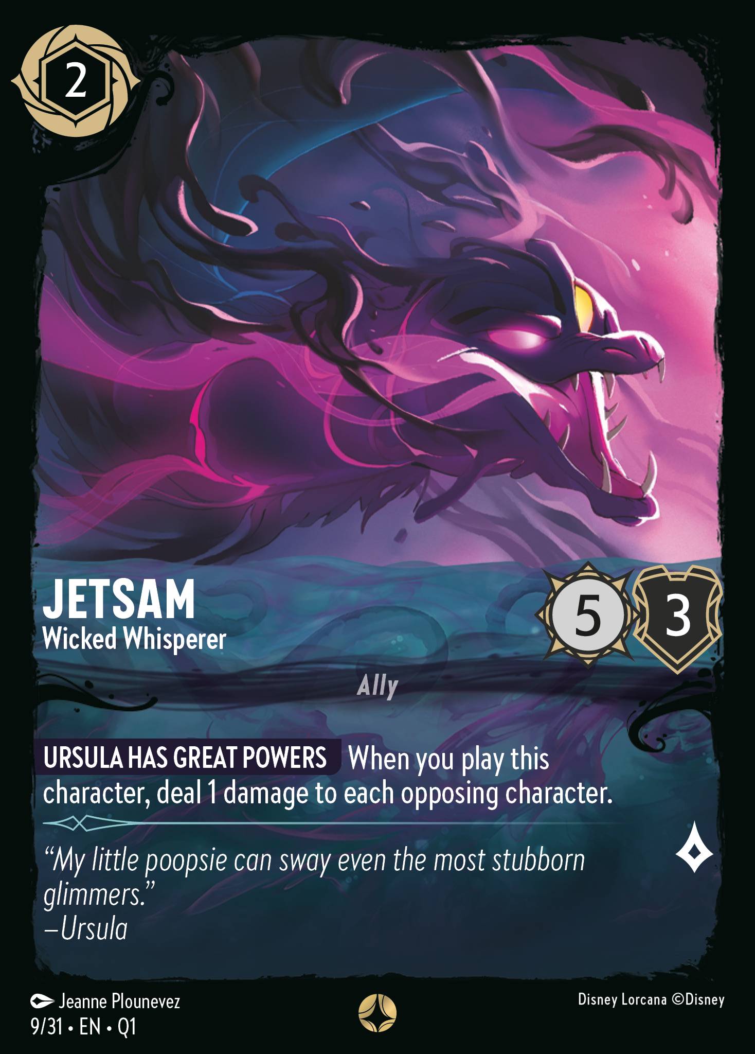 Jetsam — Wicked Whisperer Disney Lorcana card