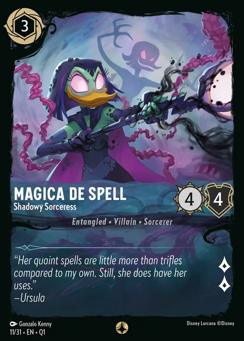 Magica De Spell — Shadowy Sorceress Disney Lorcana card