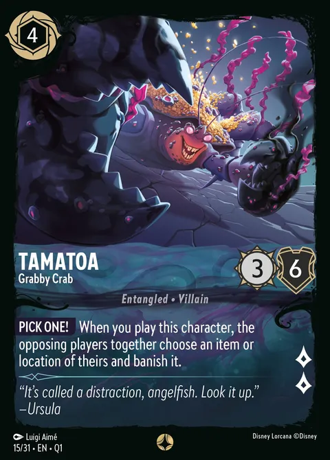 Tamatoa — Grabby Crab Disney Lorcana card