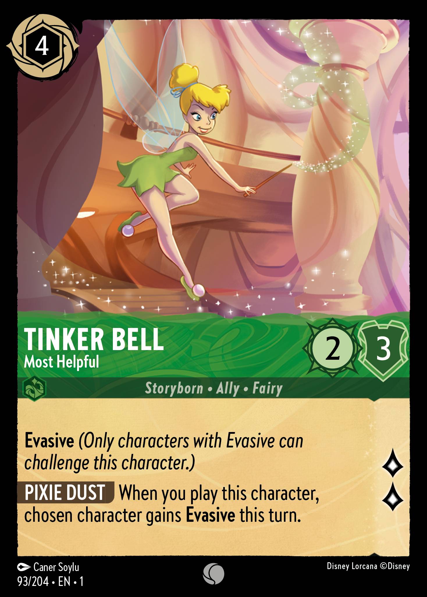 Tinker Bell — Most Helpful Disney Lorcana card