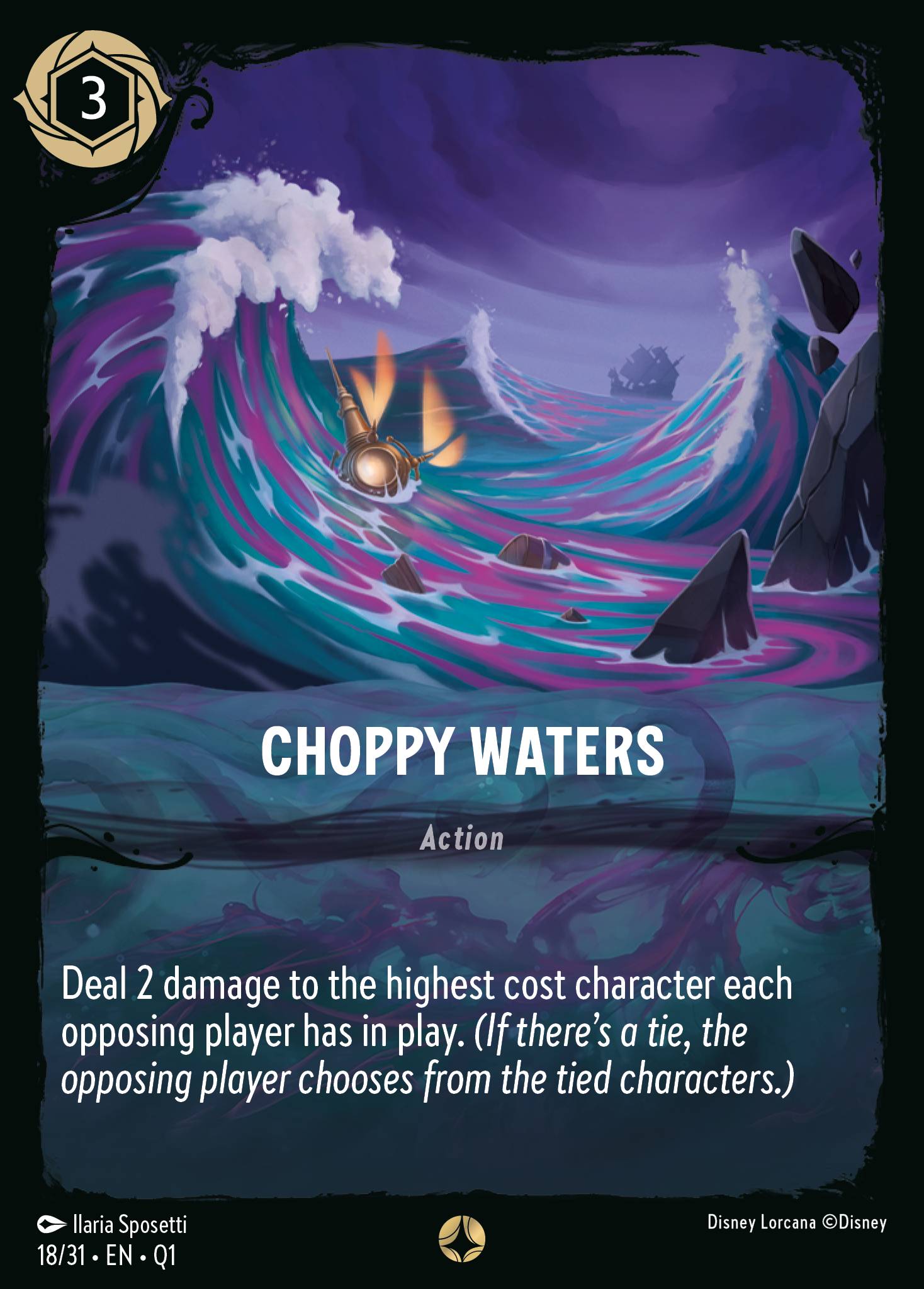 Choppy Waters Disney Lorcana card