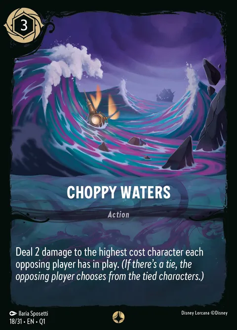 Choppy Waters Disney Lorcana card