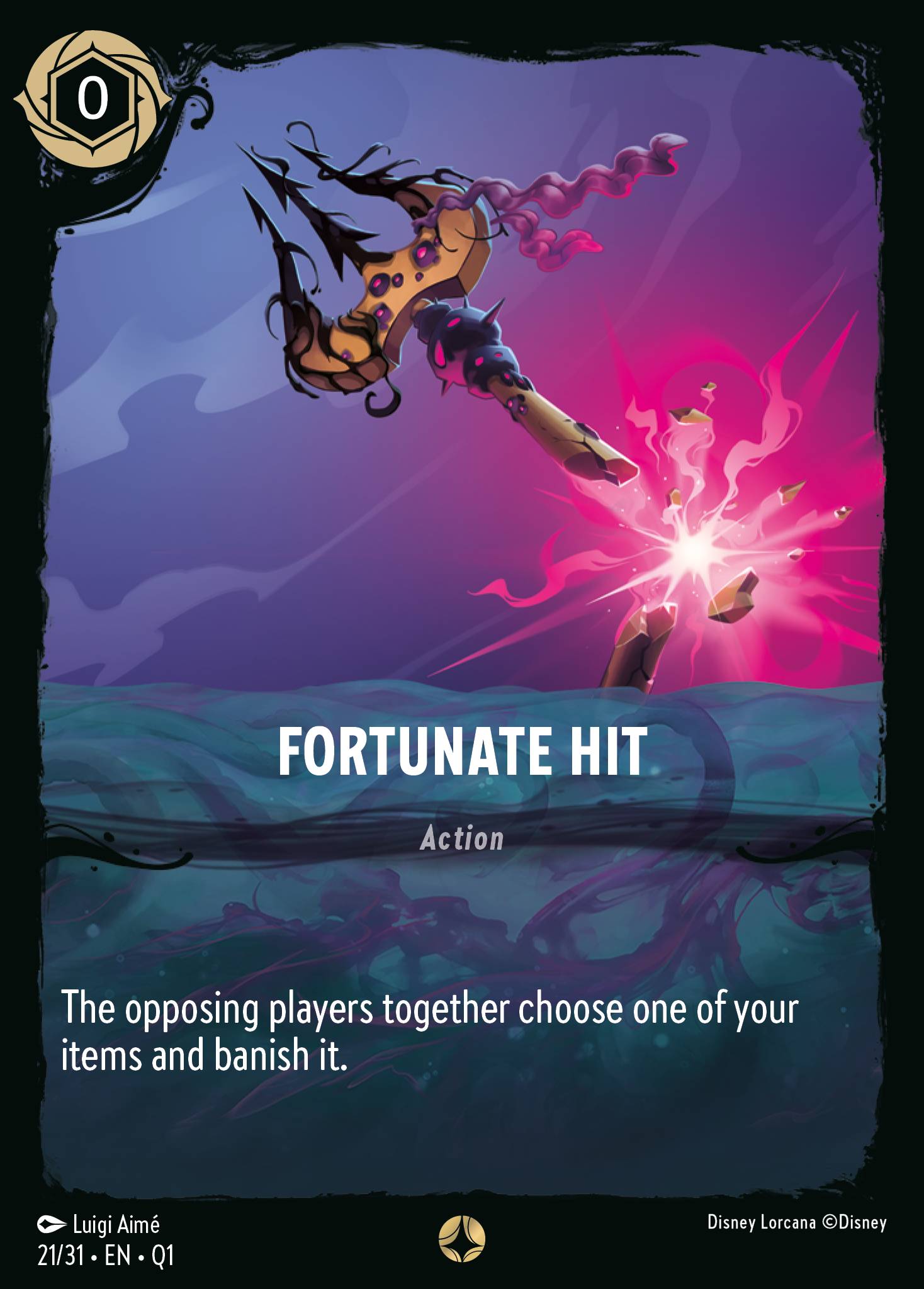 Fortunate Hit Disney Lorcana card