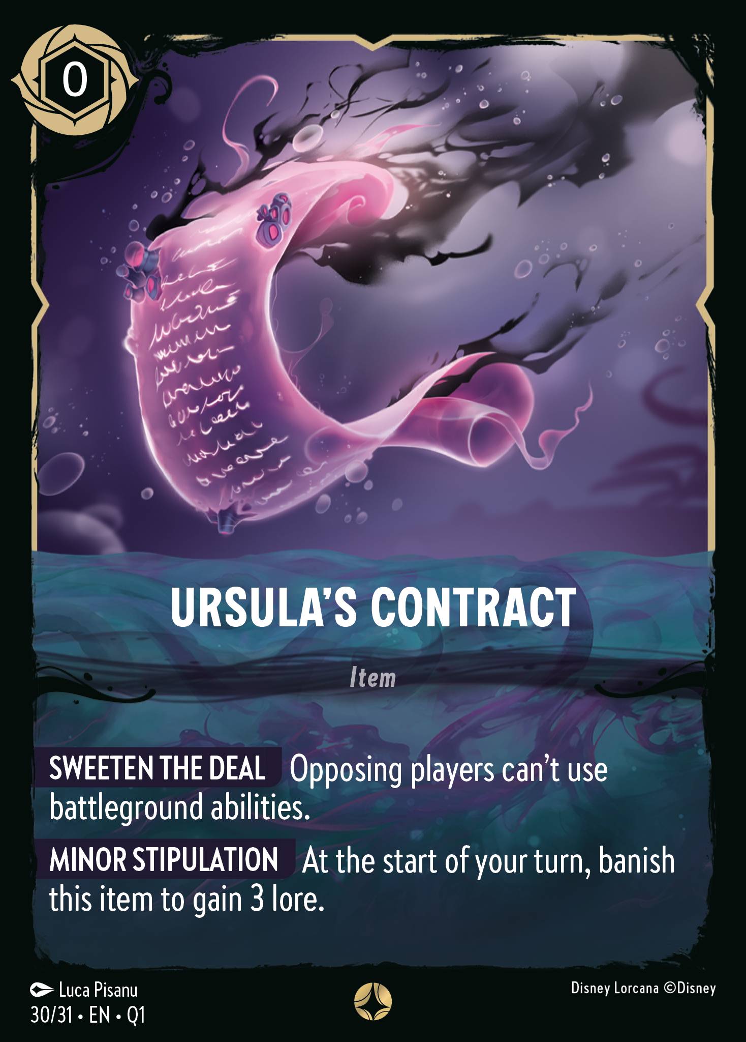 Ursula's Contract Disney Lorcana card