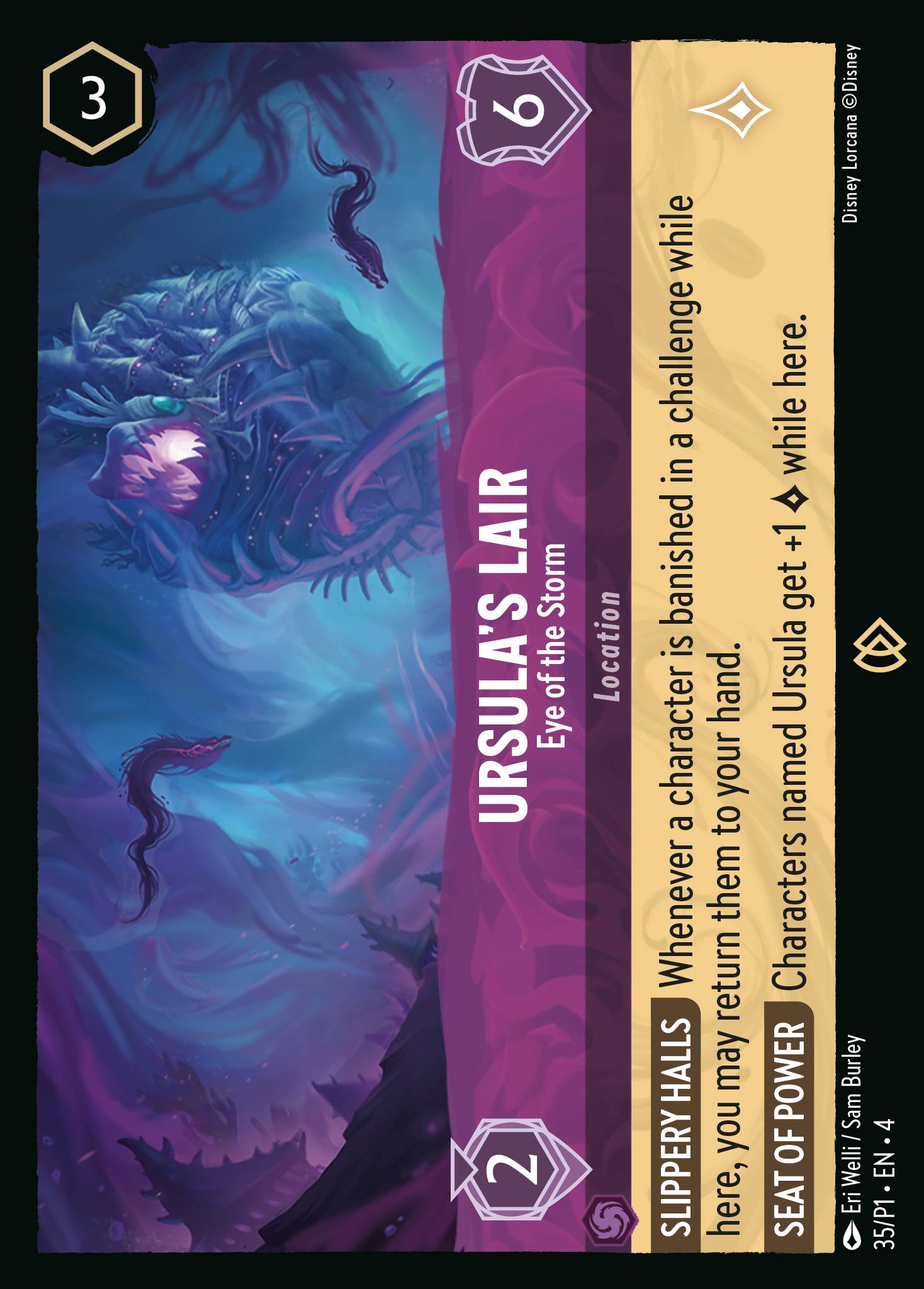 Ursula’s Lair — Eye of the Storm Disney Lorcana card
