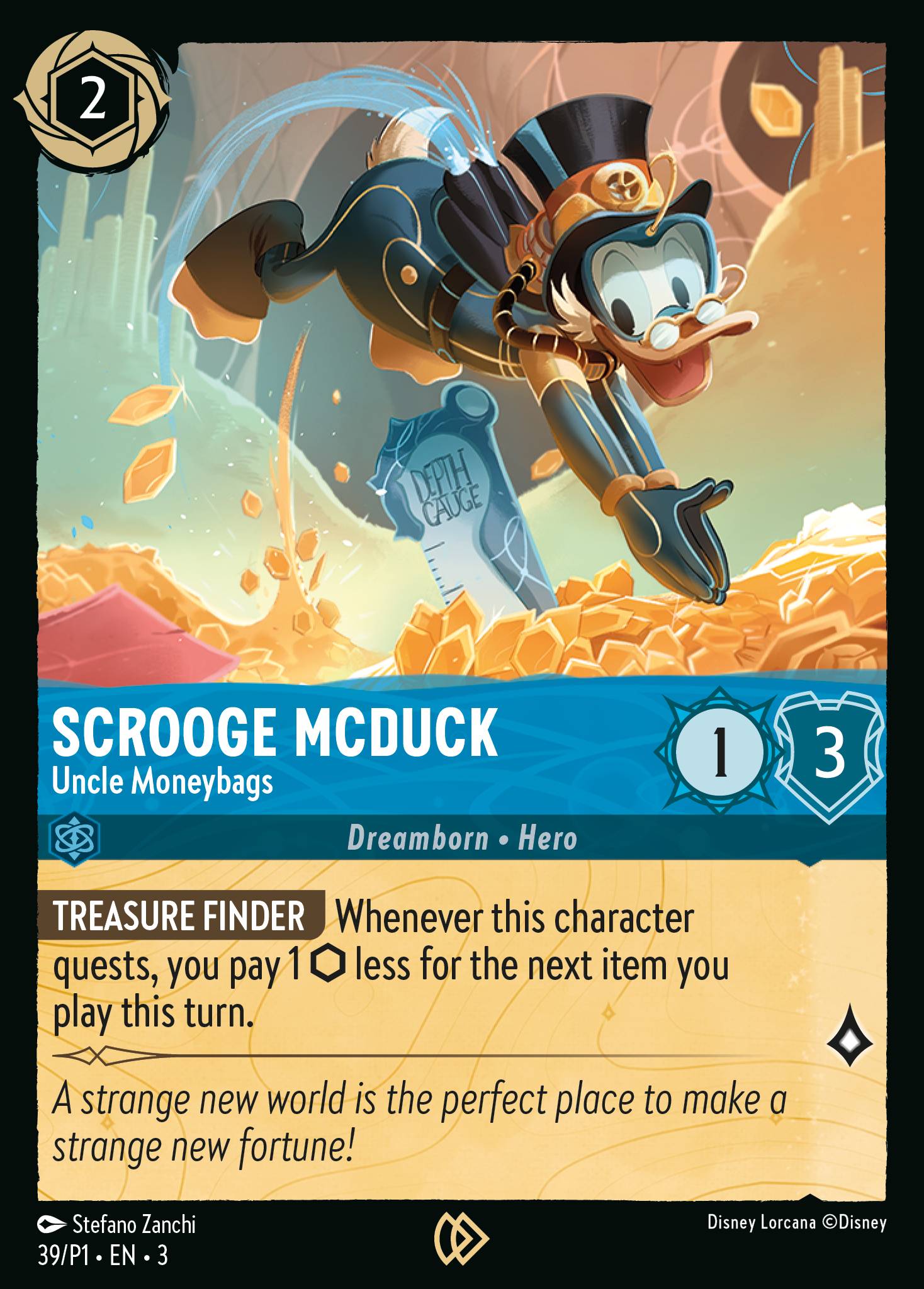 Scrooge McDuck — Uncle Moneybags Disney Lorcana card