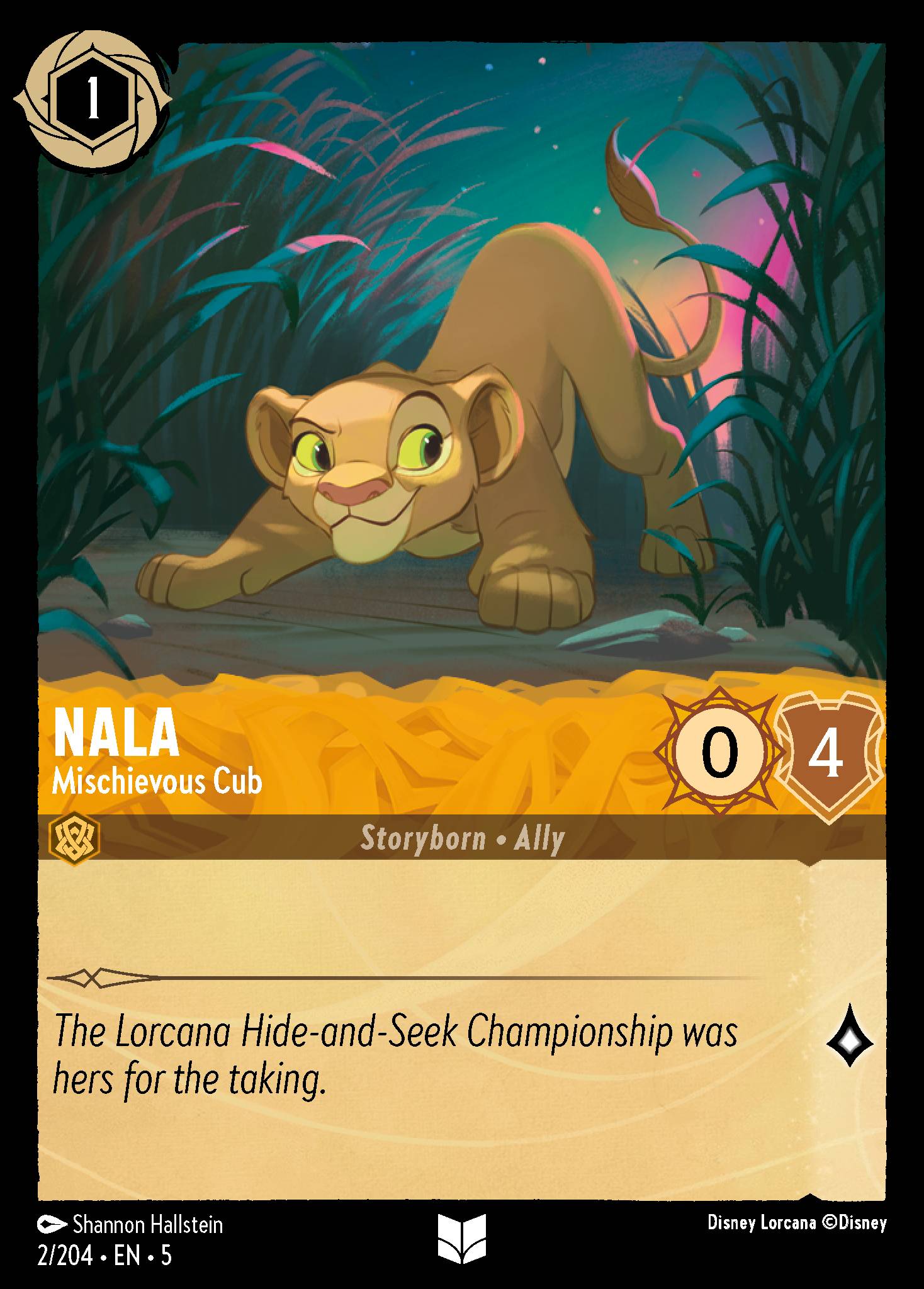 Nala — Mischievous Cub Disney Lorcana card