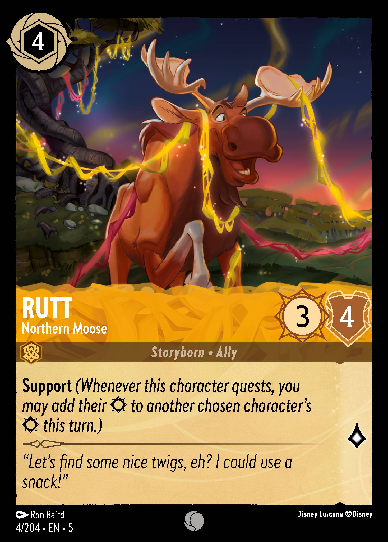 Rutt — Northern Moose Disney Lorcana card