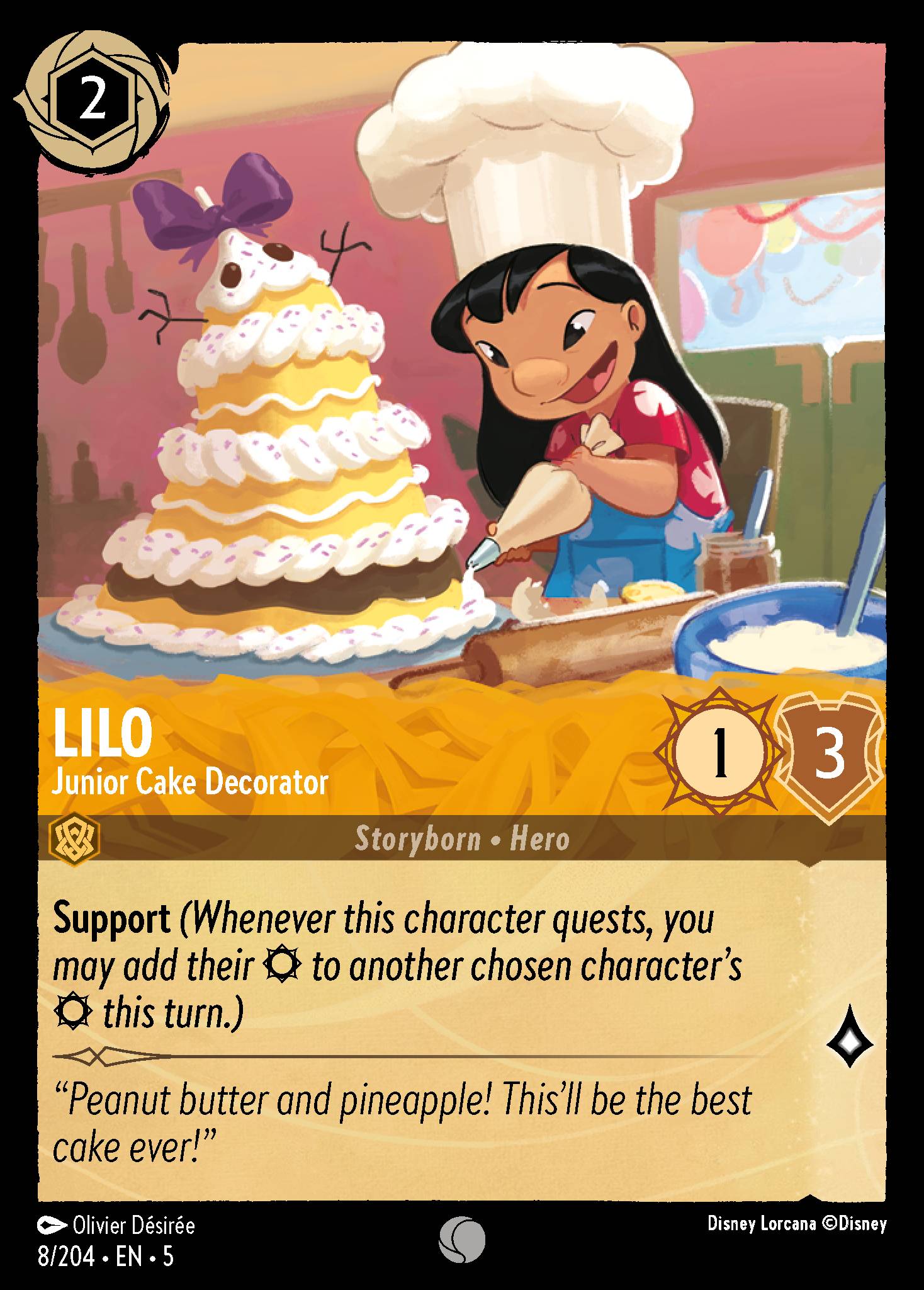 Lilo — Junior Cake Decorator Disney Lorcana card