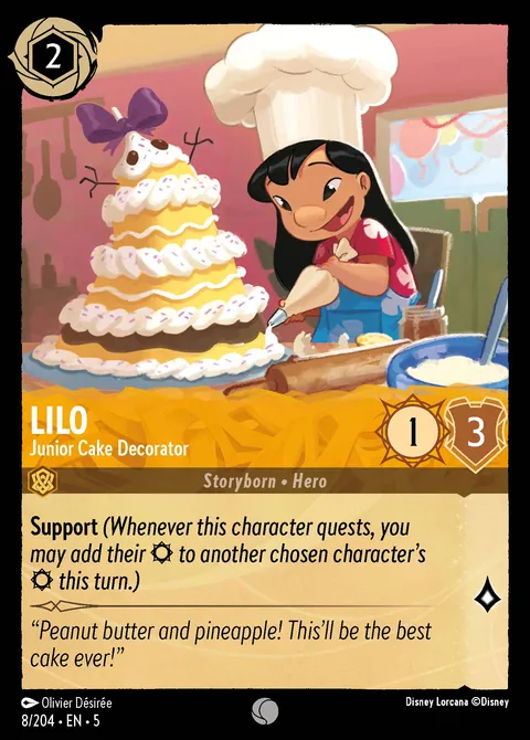 Lilo — Junior Cake Decorator Disney Lorcana card
