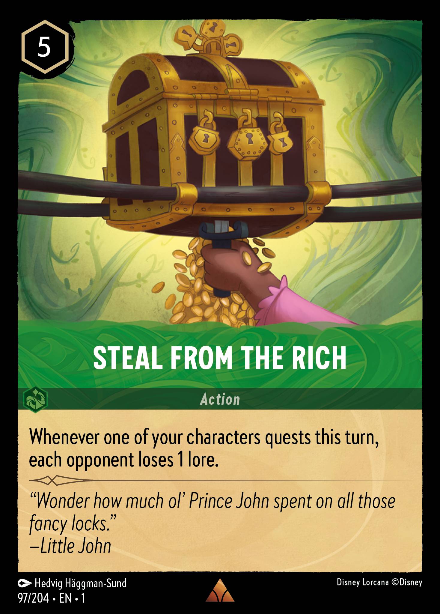 Steal from the Rich Disney Lorcana card