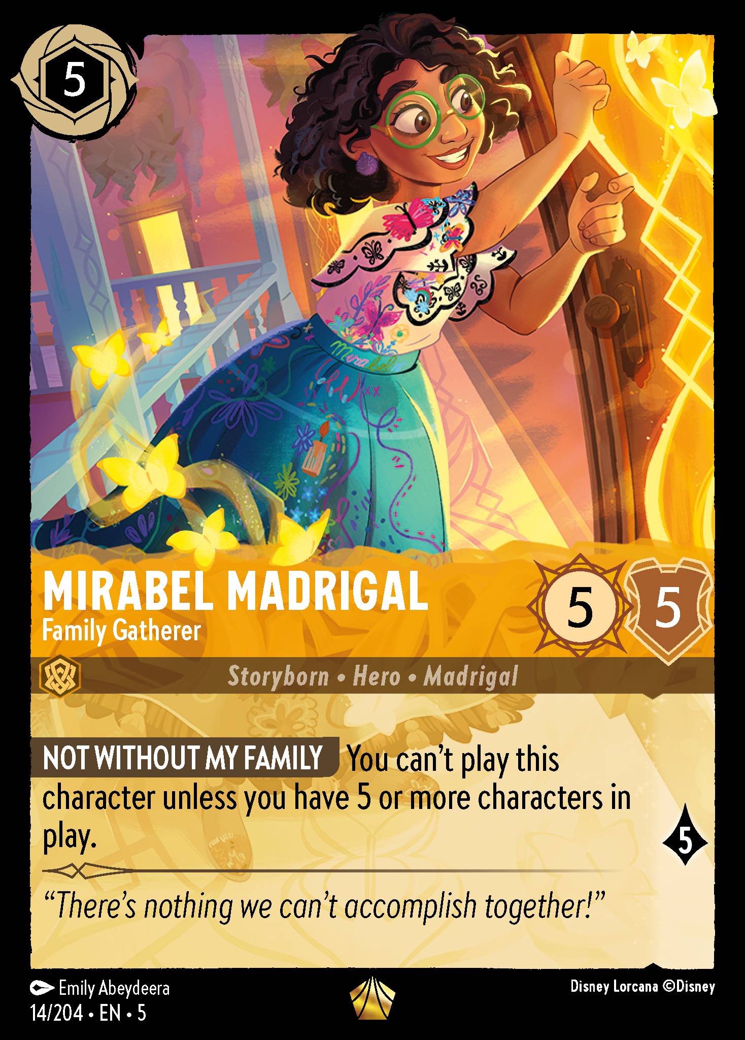 Mirabel Madrigal — Family Gatherer Disney Lorcana card