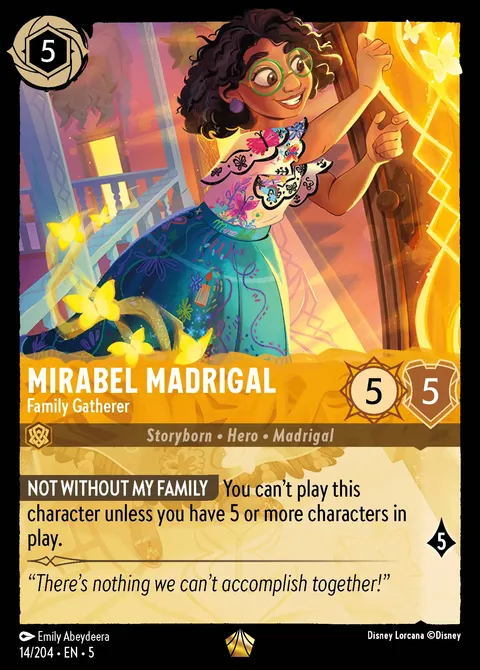 Mirabel Madrigal — Family Gatherer Disney Lorcana card