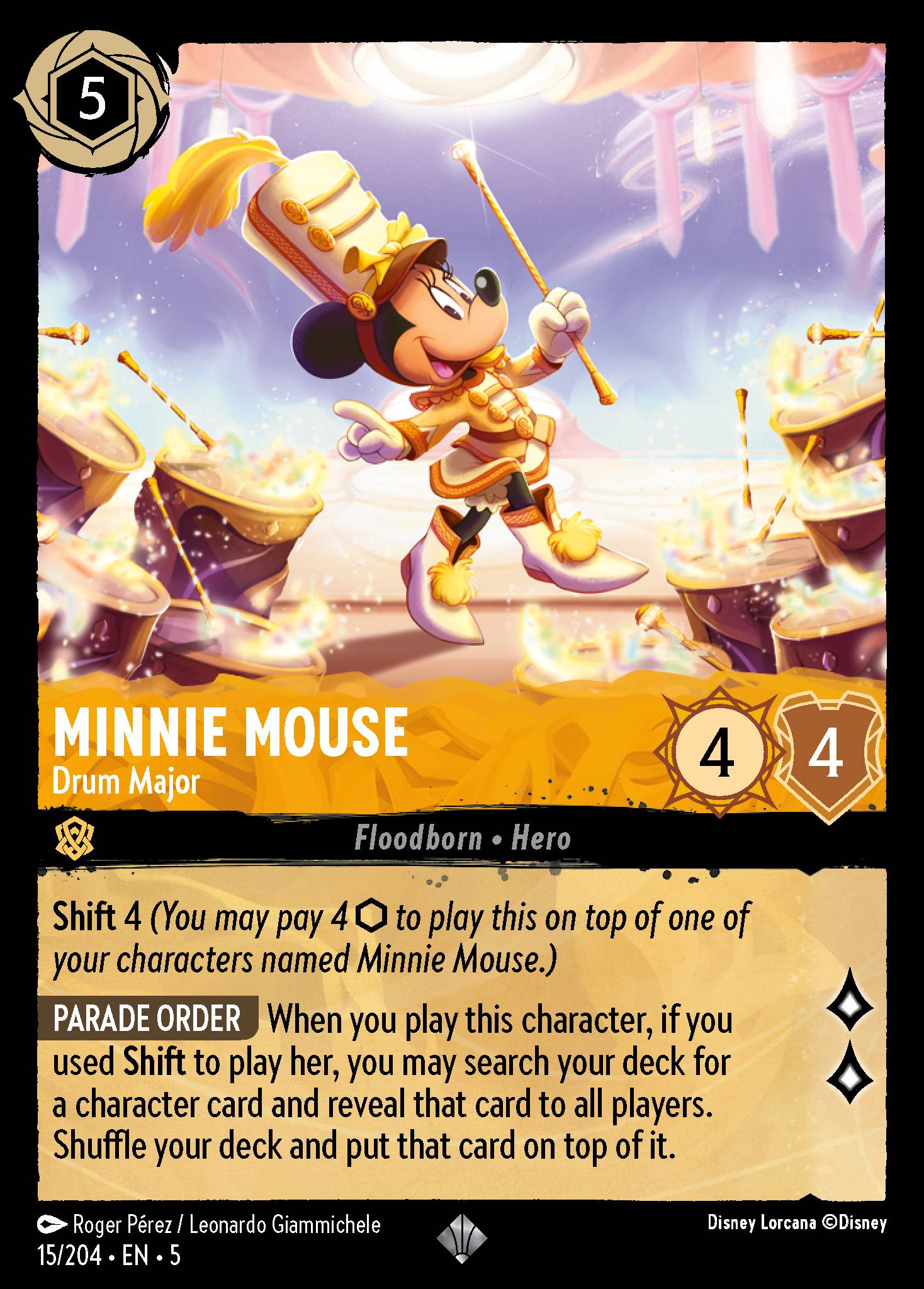 Minnie Mouse — Drum Major Disney Lorcana card