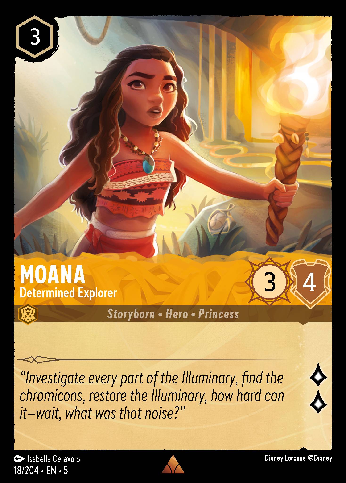 Moana — Determined Explorer Disney Lorcana card