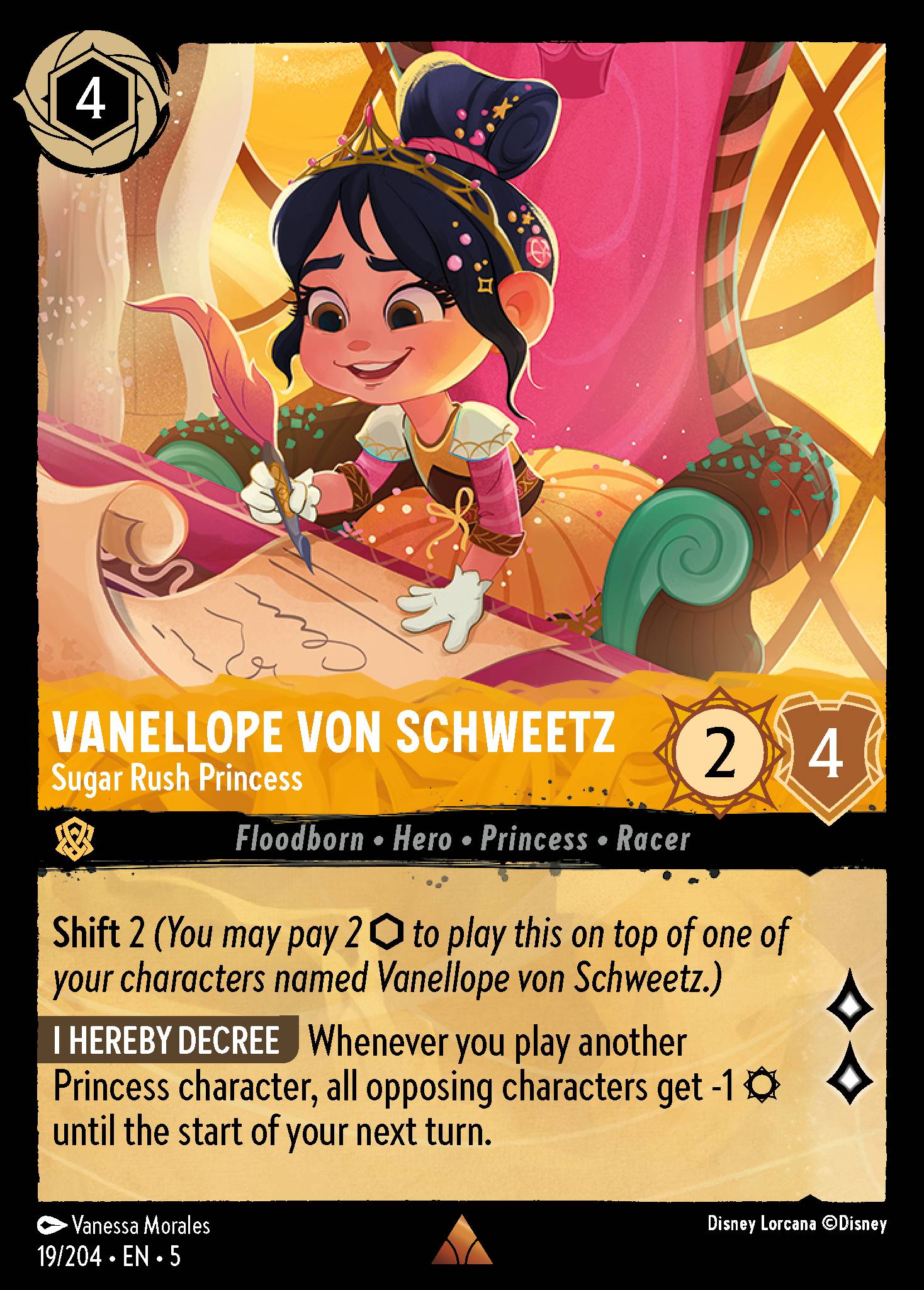 Vanellope von Schweetz — Sugar Rush Princess Disney Lorcana card