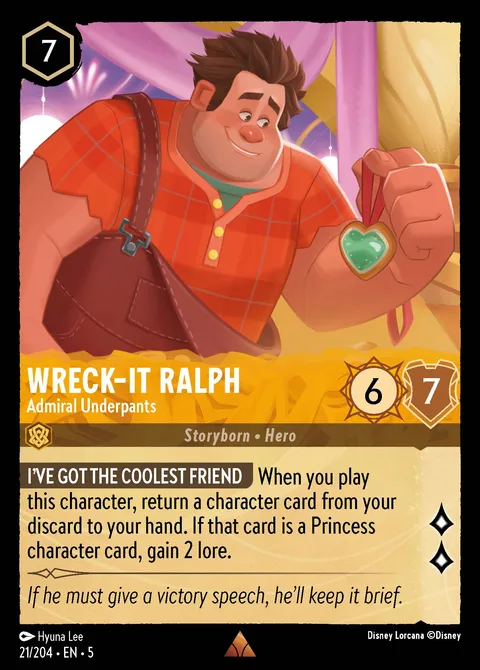 Wreck-It Ralph — Admiral Underpants Disney Lorcana card