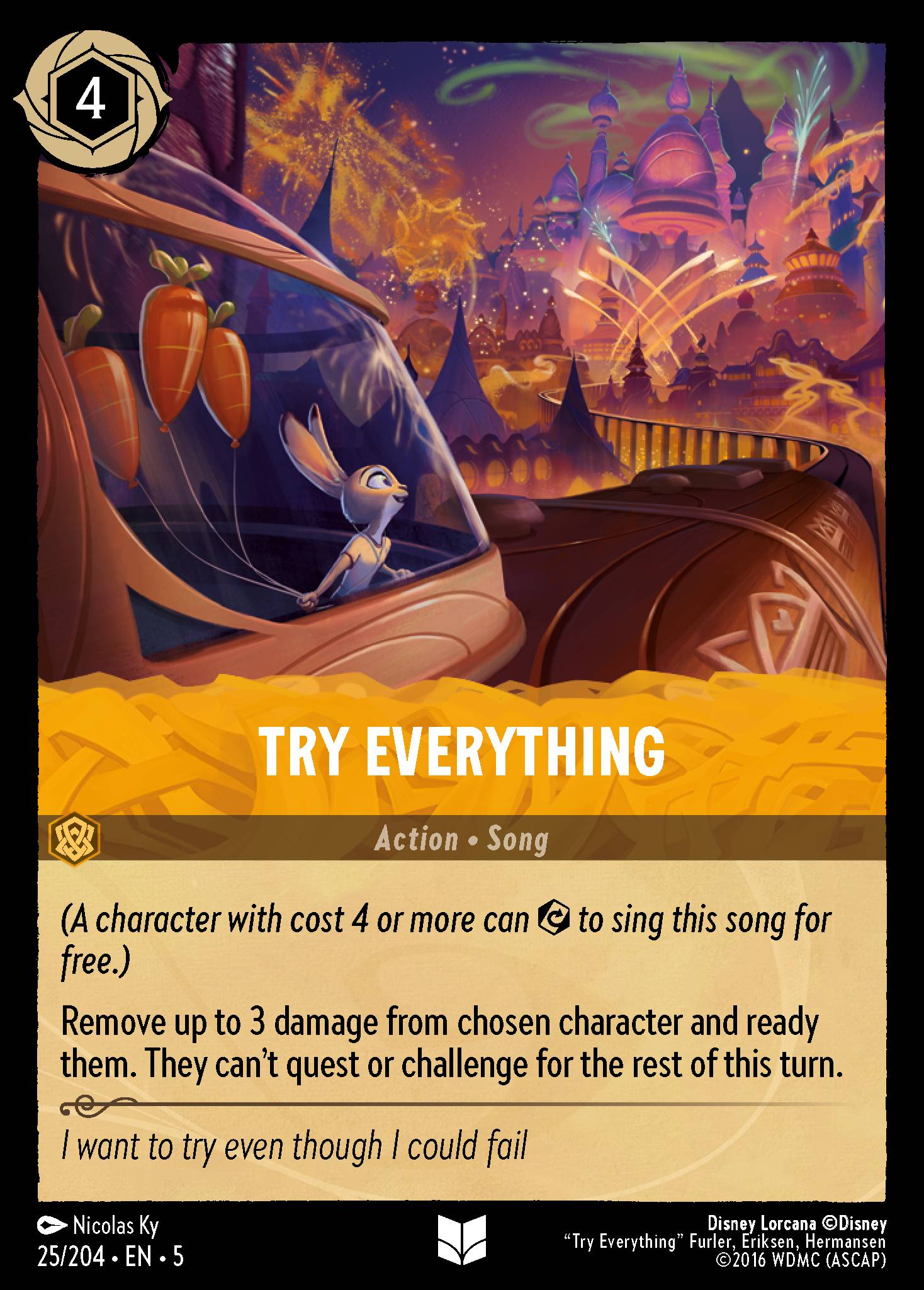 Try Everything Disney Lorcana card